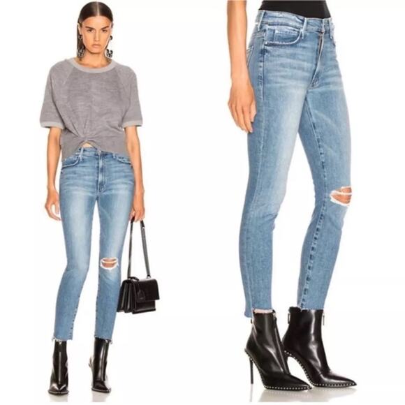 MOTHER Denim - MOTHER The Looker Ankle Step Fray in Exposed Secret Sister Jeans Size 28x26